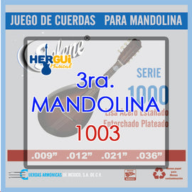 CUERDA 3RA P/MANDOLINA SELENE 1003 - herguimusical