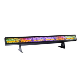 EFECTO LED DOBLE CARA, 12 BEAM LED RGBW + LED PIXEL POSTERIOR, PAN / TIL INFINITO  MEGALUZ SHOW  DECO-BAR - Hergui Musical