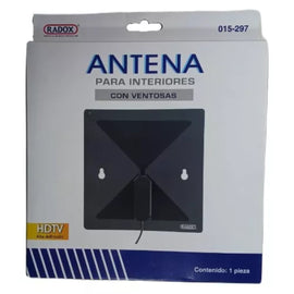 ANTENA PLANA HD PARA INTERIORES CON VENTOSAS  RADOX   015-297 - Hergui Musical