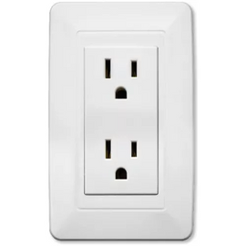 PLACA CONTACTO DOBLE 90-277VCA ABS BLANCO  WINLED   WPL-304 - Hergui Musical