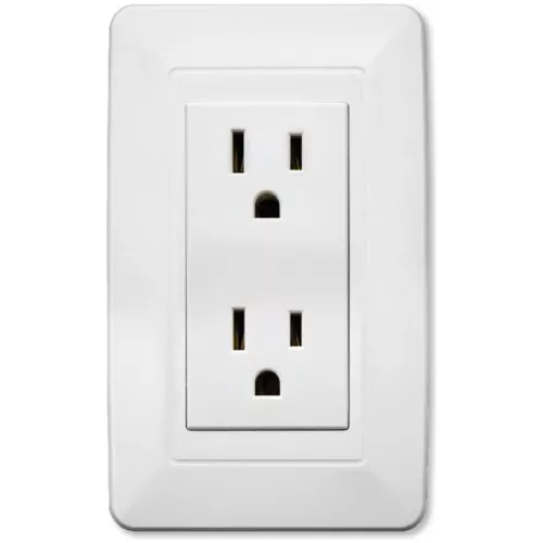 PLACA CONTACTO DOBLE 90-277VCA ABS BLANCO  WINLED   WPL-304 - Hergui Musical