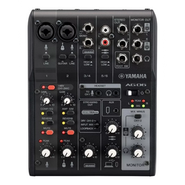 Mezcladora 6 canales para live streaming   YAMAHA   AG06MK2B - Hergui Musical