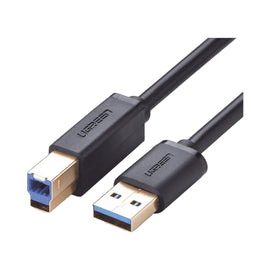 Cable USB-A 3.0 macho a USB-B macho / Ideal para Impresora, Escáner, Pianos, Barras de sonido, etc. / Plug & Play / Compatibilidad Universal / 2 metros  UGREEN  10372-UGREEN - Hergui Musical