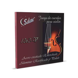 CUERDA 3ra. SELENE PARA VIOLIN ENTORCHADO DE ALUMINIO PULIDO SEMIPLANO  1063-V - Hergui Musical