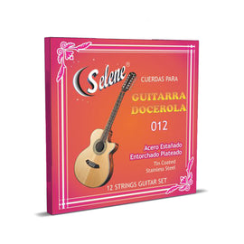 JGO DE CUERDAS PARA DOCEROLA ACERO ESTAÑADO PLATEADO  SELENE   12-ROLA - Hergui Musical