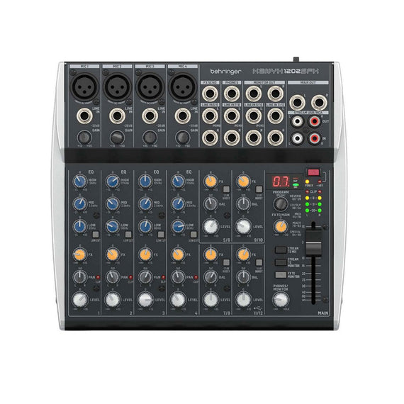 Mezcladora pasiva 12 canales (4 canales directos, 8 compartidos)  BEHRINGER   1202SFX - Hergui Musical