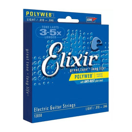 JGO. DE CUERDAS PARA GUITARRA ELÉCTRICA NANOWEB COATING LIGHT (.010-.046)  ELIXIR   12050 - Hergui Musical