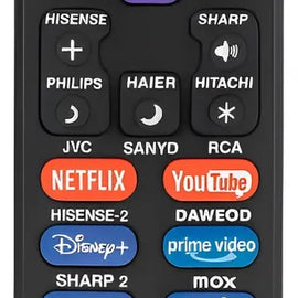 Control remoto tipo ROKU universal para pantallas de TV  RADOX  125-843 - Hergui Musical