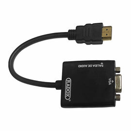 ADAPTADOR HDMI A VGA COLOR NEGRO  RADOX   130-076 - Hergui Musical