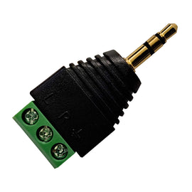 PLUG 3.5mm MACHO C/ TERMINAL ATORNILLABLE  RADOX   705-041 - Hergui Musical