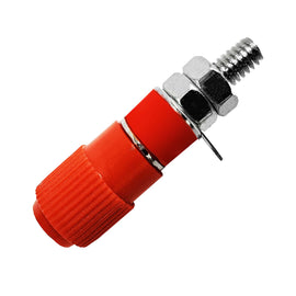 PLUG HEMBRA DE BANANA ATORNILLABLE 1cm NEGRO ROJO  RADOX   705-431 - Hergui Musical