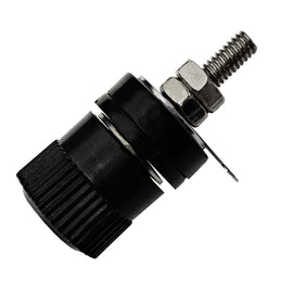 PLUG HEMBRA DE BANANA ATORNILLABLE 1.5cm NEGRO GRANDE  RADOX   705-433 - Hergui Musical