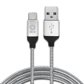 CABLE USB V3.0 TIPO C BROBOTIX, USB C, USB A, 1 m, Plata  180501
