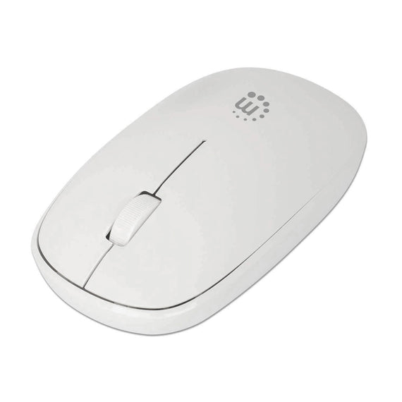 Mouse Optico Inalambrico Blanco  MOUITL900  MANHATTAN  190329 - Hergui Musical