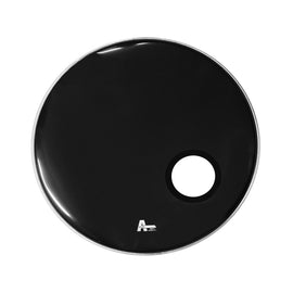 Parche 22 para Bombo, color Negro, una sola capa Dynaflex de 10 mil. Con aro de refuerzo acústico interno  ATTACK   DHNO22P - Hergui Musical