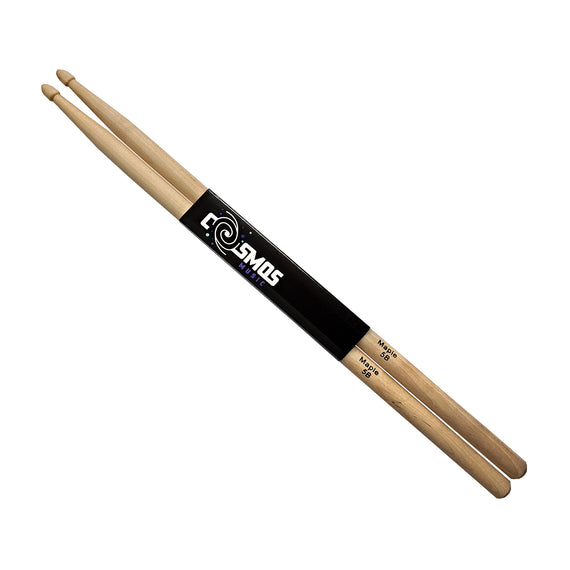 Jgo. de baquetas 5B, punta de madera, de maple para batería  COSMOS   DSM-5B - Hergui Musical