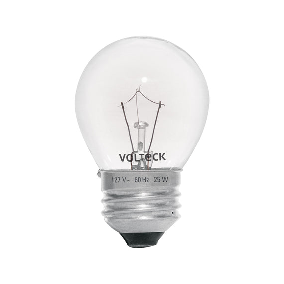 Foco incandescente 25w para horno/refrigerador, transparente  VOLTECK  FHO-25 - Hergui Musical