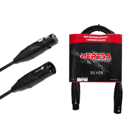 Cable armado 1m de Conector Canon Macho/Hembra  HERTSA  H-CMCH1M/BK - Hergui Musical