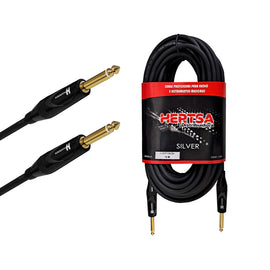 Cable armado 10m de Plug 6.3mm Macho/Macho   HERTSA   H-SPP10M/BK - Hergui Musical