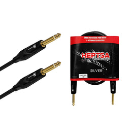 Cable armado 1m de Plug 6.3mm Macho/Macho   HERTSA   H-SPP1M/BK - Hergui Musical