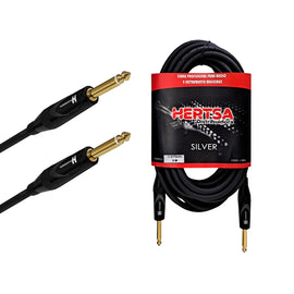 Cable armado 6m de Plug 6.3mm Macho/Macho   HERTSA   H-SPP6M/BK - Hergui Musical