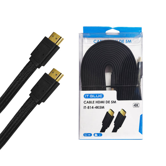 Cable HDMI 5m 4K   IT-BLUE   IT-814-4K5M - Hergui Musical