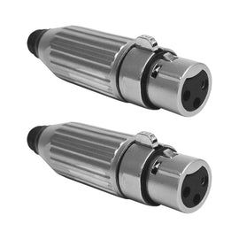 PAQ. 2 PZAS. DE PLUG CANON HEMBRA METALICO TIPO SWITCHCRAFT    KAPTON    JA-1512(2) - Hergui Musical