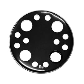 Parche 22" para bombo, Resonante Frontal, Coated / Transparente Negro, 2 capas   ATTACK   ORBIT2-22P - Hergui Musical