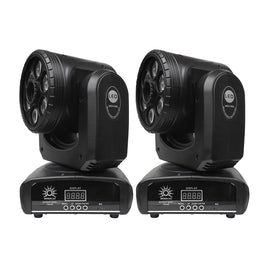 Jgo. de 2 Pza. de Cabeza robótica + Case, 6 Led 10w RGBW, 1 Led blanco 30w, 8 Gobos, 8 Colores, 6 Lentes giratorios  MEGALUZ SHOW   PHYTON-SPOT-X2 - Hergui Musical