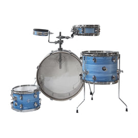 Batería 5 Pzas. DIXON Little Roomer, Cerulean Frost, Bass Drum: 20''x7'', Tom Tom: 10''x7'', Floor Tom: 13''x10'', Snare Drum: 10''x3,5'', Tambourine: 6''x2'',  Incluye Funda (Shellpack)  PODL520CF-WB - Hergui Musical