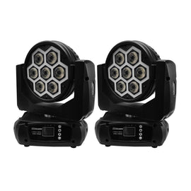 Paq. 2 Pzas. de cabeza robótica 7x10 RGBW + 54 LEDS RGB SMD  CONCERT MEGALUZ SHOW   VINCI-HEAD