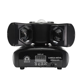 Destellador de Luz Robótico, 4 Leds RGBW 10w + 1 LASER ROJO 100mW + laser vrde 100mW + 2 LED COB CÁLIDO 5w + 1 LED RGBW 15w  CONCERT MEGALUZ  SHOW   NEBULA-415