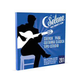 CUERDA 1RA NYLON NEGRO S/BORLA SELENE 201 - Hergui Musical