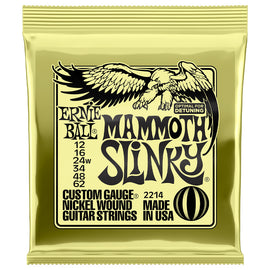 ENCORDADURA ERNIE BALL ''MAMMOTH SLINKY'' PARA GUITARRA ELECTRICA (NIQUEL, 0.012-0.062)  2214 - Hergui Musical