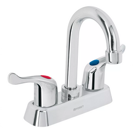 Mezcladora 4" para lavabo, cuello bar, manerales palanca,  FOSET   M-060P - Hergui Musical