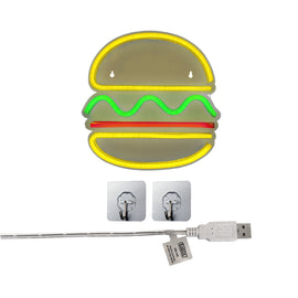 ANUNCIO LUMINOSO DE LEDS TIPO NEON HAMBURGUESA  RADOX   246-449 - Hergui Musical