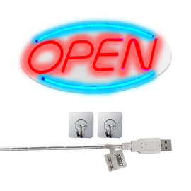 ANUNCIO LUMINOSO DE LEDS TIPO NEON OPEN  RADOX   246-448 - Hergui Musical