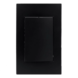 PLACA APAGADOR DE 1 INTERRUPTOR 3 VIAS 90-277VCA NEGRO MATE 77X124MM     ARTLITE     APL-301 - Hergui Musical