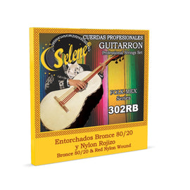 JGO DE CUERDAS SELENE PARA GUITARRON  NYLON ROJISO ENTORCHADO BRANZE 302RB - Hergui Musical