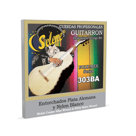 JGO DE CUERDAS SELENE PARA GUITARRON  NYLON BLANCO ENTORCHADO NIQUEL COBRE  303-BA - Hergui Musical