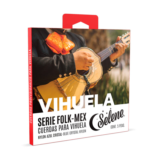 Jgo. De cuerdas para vihuela, nylon azul cristal   SELENE   310-AC - Hergui Musical