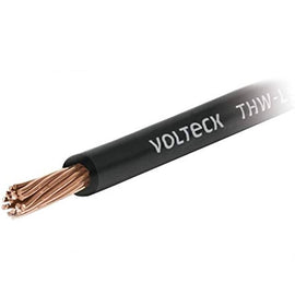 Cable por metro CAL. 10 de cable THHW-LS, color Negro  VOLTECK   CAB-10B - Hergui Musical