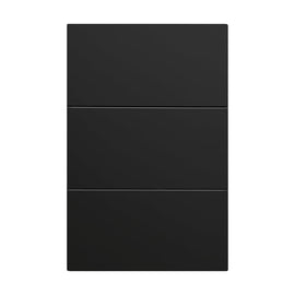 PLACA NEGRO MATE LUXURY APAGADOR DE 3 INTERRUPTORES 3 VIAS 127/250VCA PLÁSTICO ABS 74X117MM SKIN FEEL  ARTLITE   APL-603 - Hergui Musical