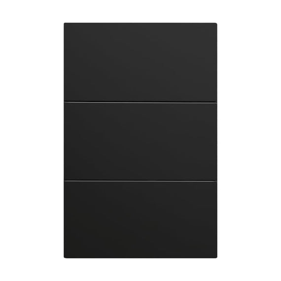 PLACA NEGRO MATE LUXURY APAGADOR DE 3 INTERRUPTORES 3 VIAS 127/250VCA PLÁSTICO ABS 74X117MM SKIN FEEL  ARTLITE   APL-603 - Hergui Musical