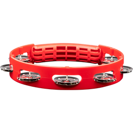 Pandero 8" serie Headliner, Rojo, 2 hileras de crótalos de acero inoxidable  HTT8RED - Hergui Musical