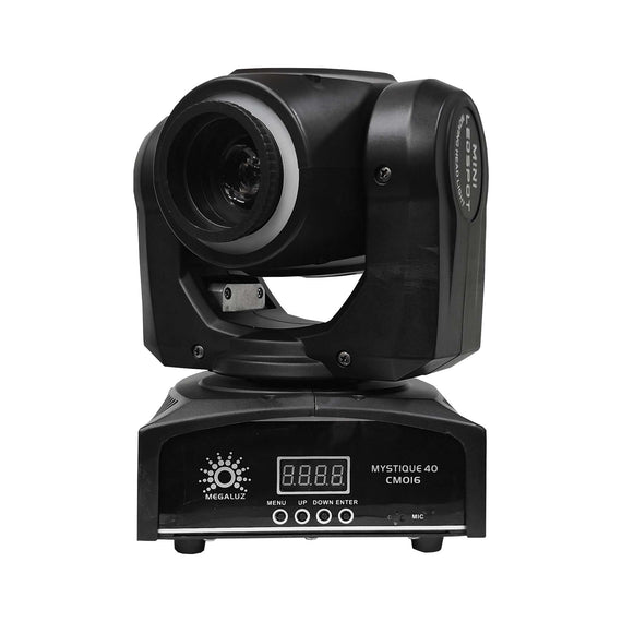 MINI BEAM LED 40w, EFECTO CALEIDOSCÓPICO, CON ARO RBG SMD  MEGALUZ SHOW   MYSTIQUE-40 - Hergui Musical