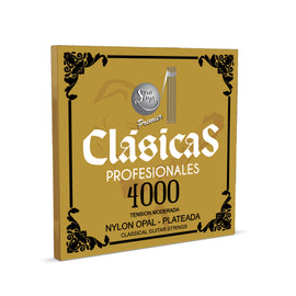 JGO DE CUERDAS NYLON CRISTAL ENTORCHADO PLATEADO  SELENE   4000 - Hergui Musical