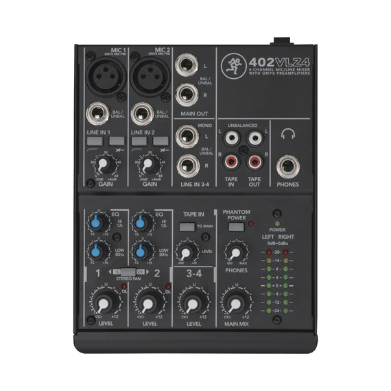 MEZCLADORA PASIVA 4 CANALES (2 DIRECTOS, 2 COMPARTIDOS)     MACKIE   402-VLZ4 - Hergui Musical