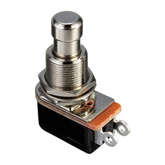 Repuesto de switch tipo PUCH (ON-OFF) de 2 patas para pedal de efectos de guitarra, Alimentación: 4A 125V / 2A 250V  RADOX  835-850 - Hergui Musical