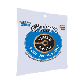 Juego de cuerdas para bajo acustico Authentic, Medium, CAL. 45-100   MARTIN   41Y19MA4850 - Hergui Musical